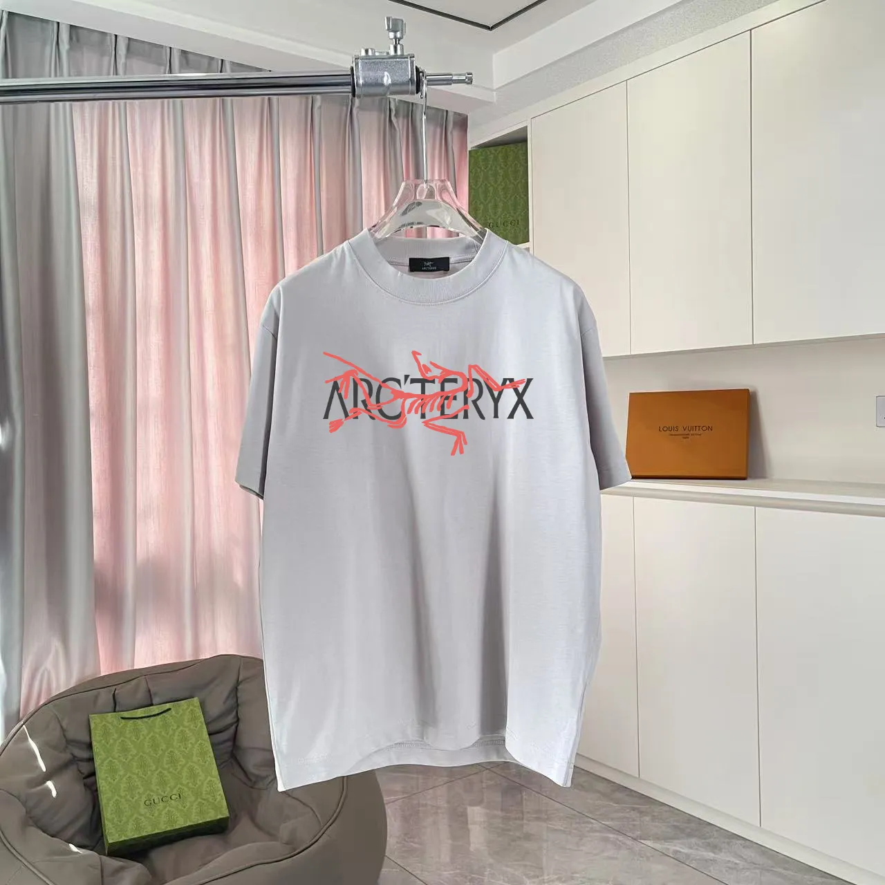 ARC'TERYX* 2025 New Arrival logo t g Same Style Size：S M L XL XXL ：Black White Blue Gray